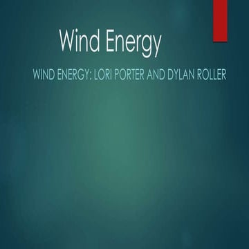 Wind energy