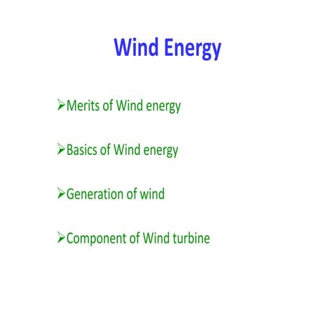 Wind energy