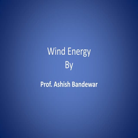 Wind energy