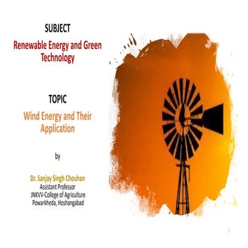 Wind energy and Their Application