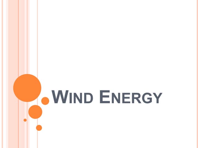 Wind energy