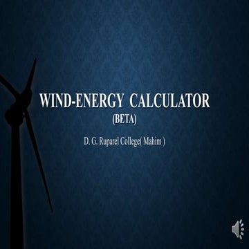 Wind energy (beta)