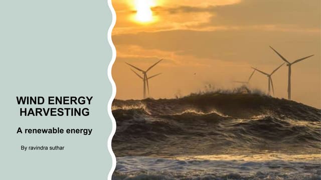 Wind energy harvesting ppt 