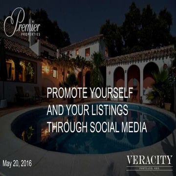 Promote Yourself and Your Listings through Social Media 