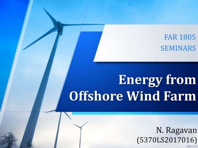 Energy from Offshore wind farm