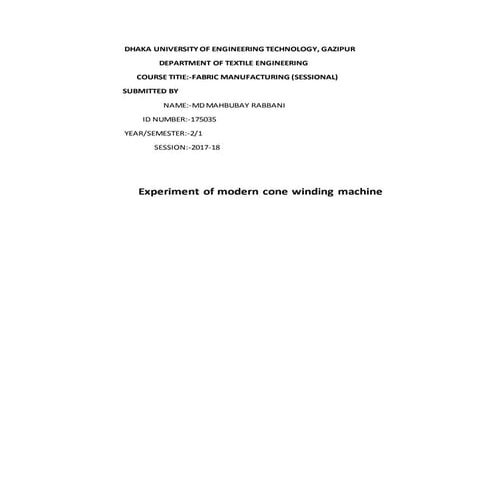 MODERN WINDING MACHINE