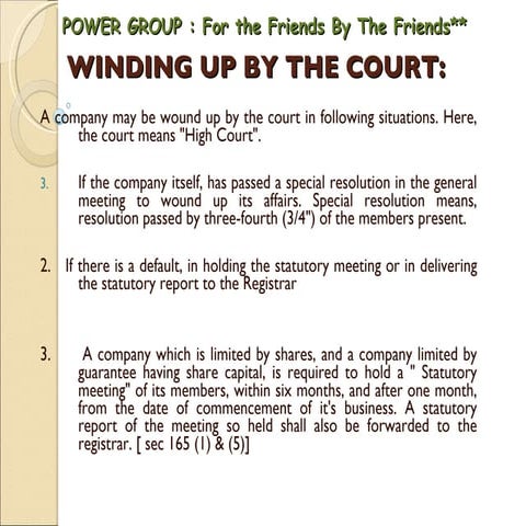 Winding Up By The Court Er. S Sood