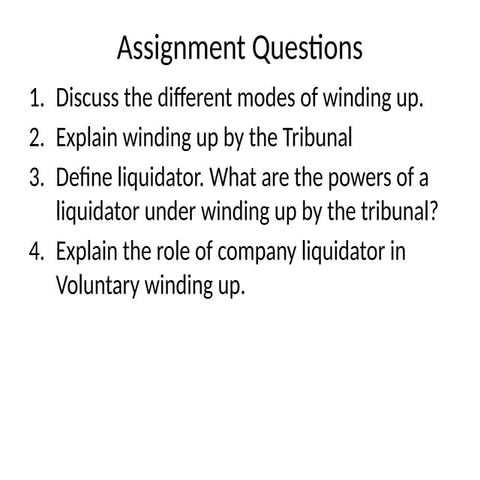 ASSIGNMENTS OF Winding up of companies assignment.pptx