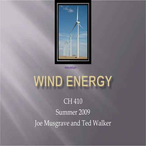 Wind energy ppt 