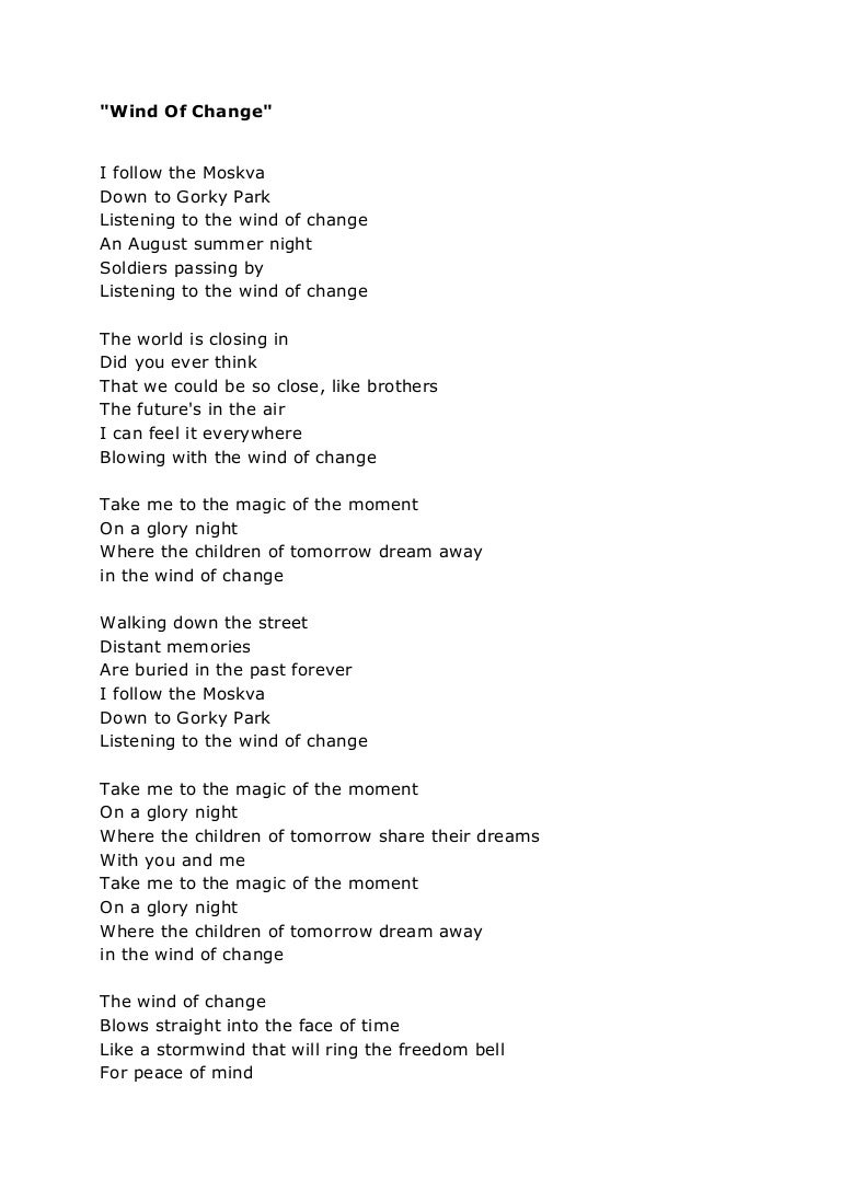 Wind Of Change Scorpions