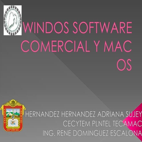 Windos software comercial y mac os