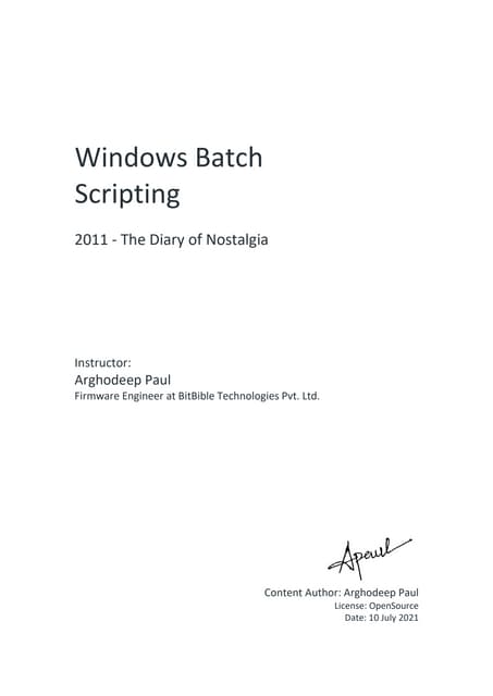 Windows Batch Scripting Pdf Windows Batch Scripting Pdf
