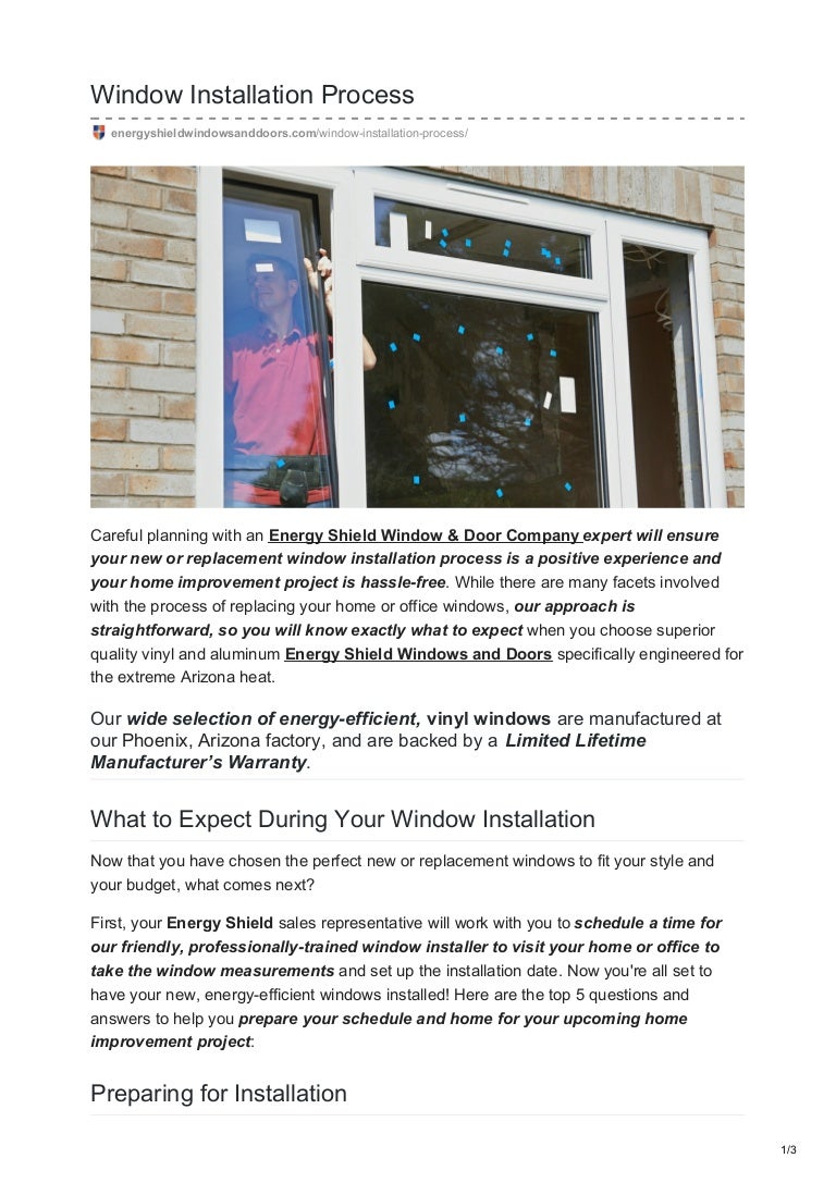 Window Installation Process