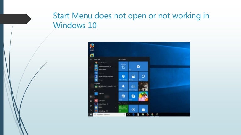 Fix windows 10 start button is not working
