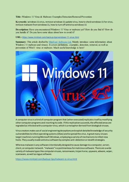 Windows 11 virus