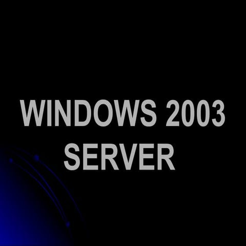 9. instalacion de active directory en windows server 2003 | PPT