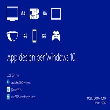 Windows 10 app design
