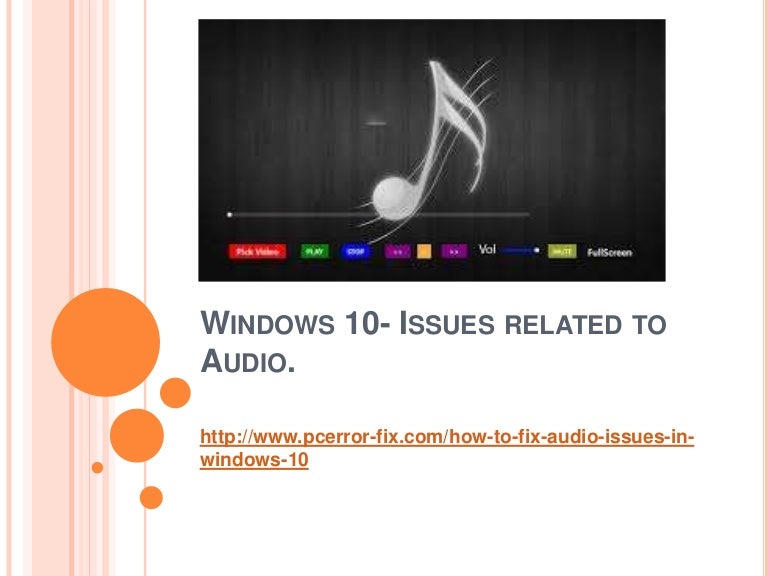 Windows 10 audio error