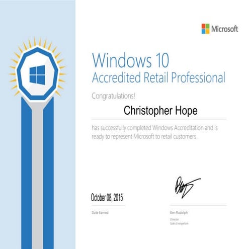 Windows 10 certificate