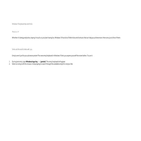 Windows 10 keyboard tips and tricks