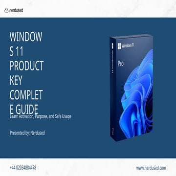 Windows 11 Product Key Guide for Safe Activation | PPTX