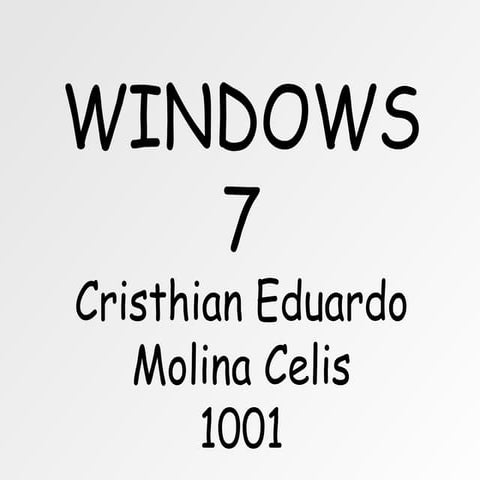 Caracteristicas de windows 7 | PDF