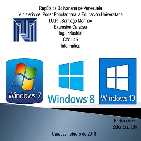 Windows 7, 8 y 10