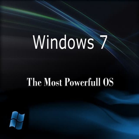 Windows 7 (modified to fit training)