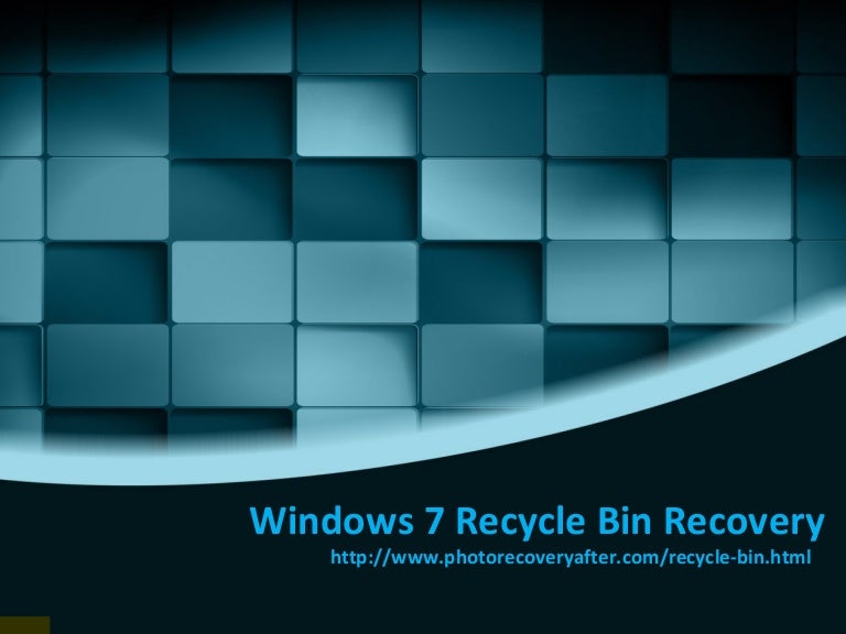 Windows 7 Recycle Bin Deleted File Recovery Software