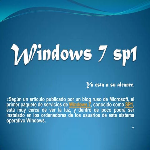 Windows 7 sp1