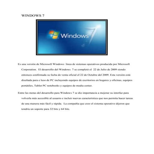 Presentación windows 7 | PPT
