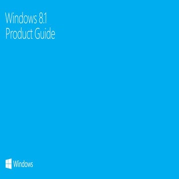Microsoft Windows 8.1 Product Guide