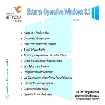 Sistema Operativo Windows 8.1