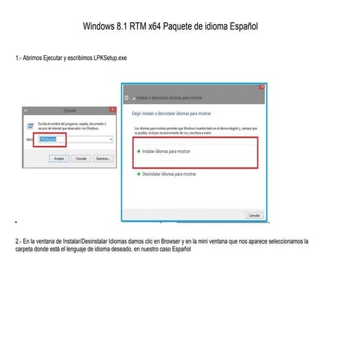 Windows 8 ingles a español | DOC