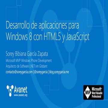 JSConfCo: Desarrollo de Aplicaciones para Windows Store con HTML5 y Javascript