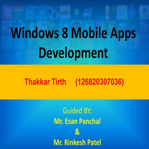 Windows 8 mobile app development