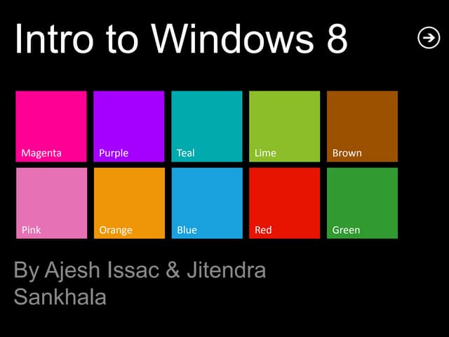 Windows 8 Introduction