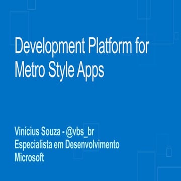 Windows 8 plataforma de desenvolvimento