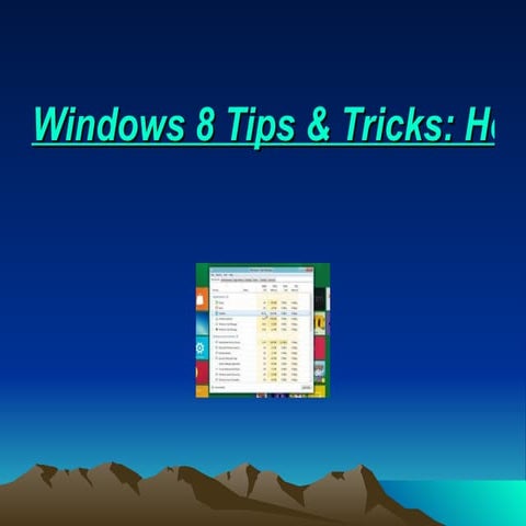 Windows 8 tips & tricks