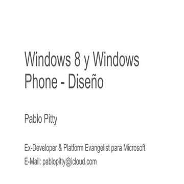 BarCamp CR 2013 - Windows 8 y windows phone – Pablo Pitty