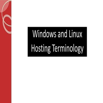 Windows and Linux Hosting Terminology