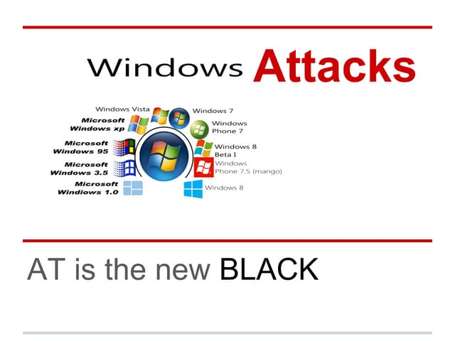 Windows Attacks   AT is the new black