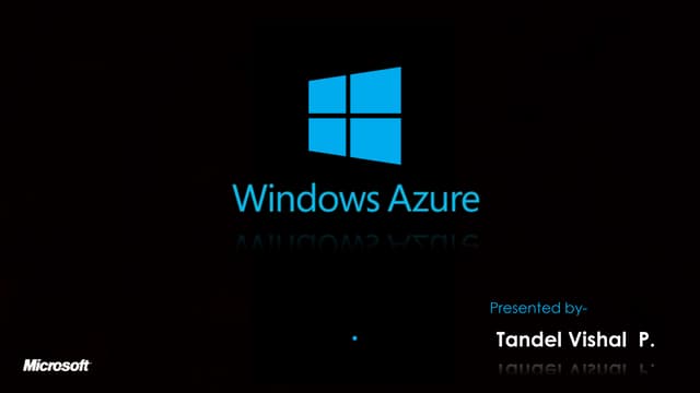 Introduction of Windows azure and overview
