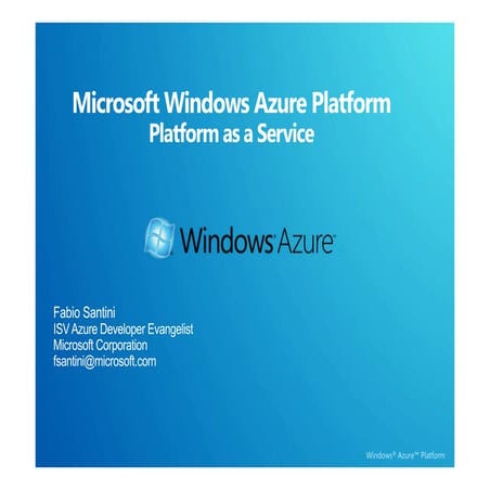 Windows Azure Platform