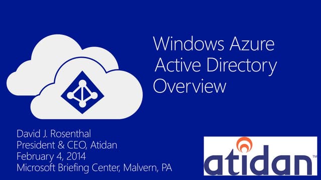 Windows Azure Active Directory - from Atidan