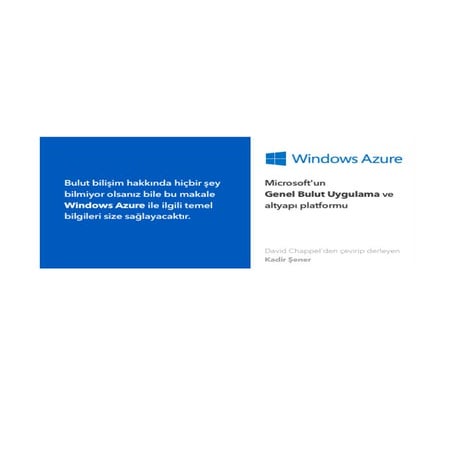 Windows Azure ile Bulut Bilişime Giriş