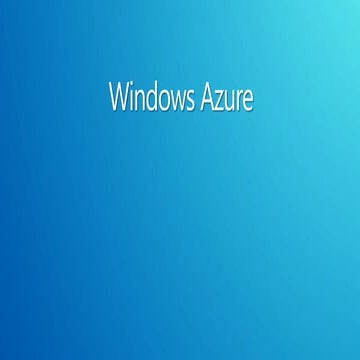 Windows Azure for IT