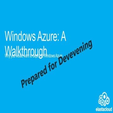 Introduction to Windows Azure