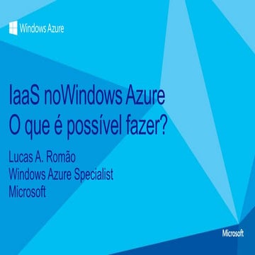 Windows Azure Overview for IT-Pros
