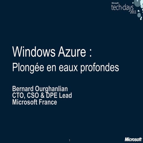 Windows Azure, plongée en eaux profondes (300)